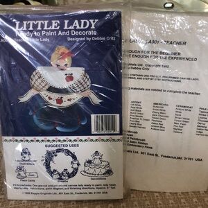 NWT Little Teacher Lady  ready to paint and decorate arts and crafts doll